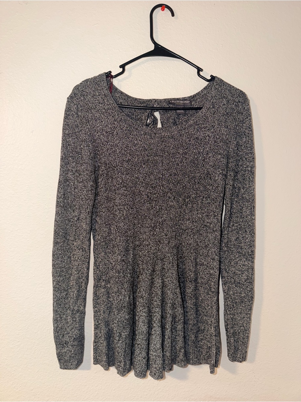 A Pea in the Pod Heather Charcoal Knit Sweater